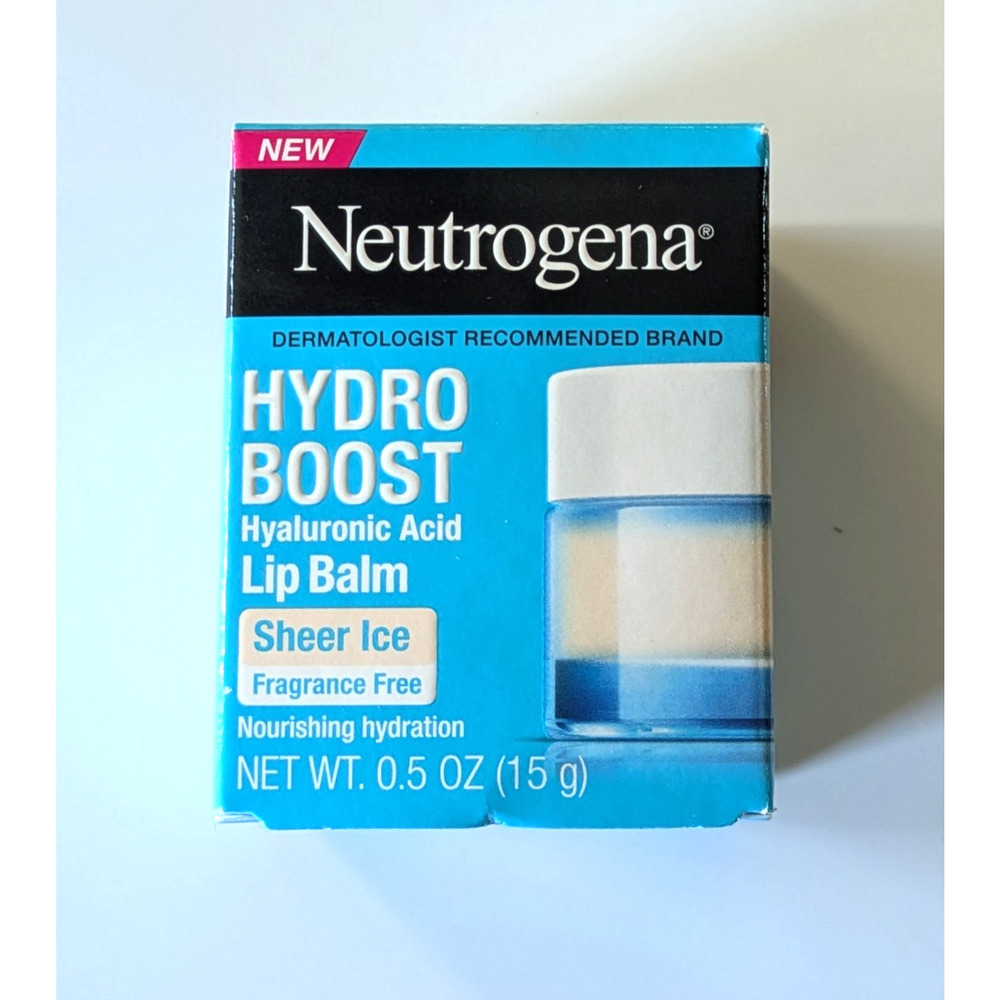 Neutrogena Hydro Boost Lip Balm with Hyaluronic Acid, Sheer Ice 0.5 oz